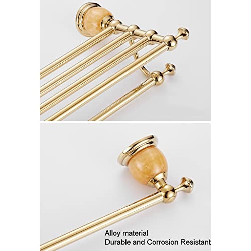 HIGOH Towel Racks,Bathroom Towel Rack Wall Mounted Towel Holder,European-Style Stainless Steel Bath Towel Rack,Bathroom Rack,Bathroom Jade Towel