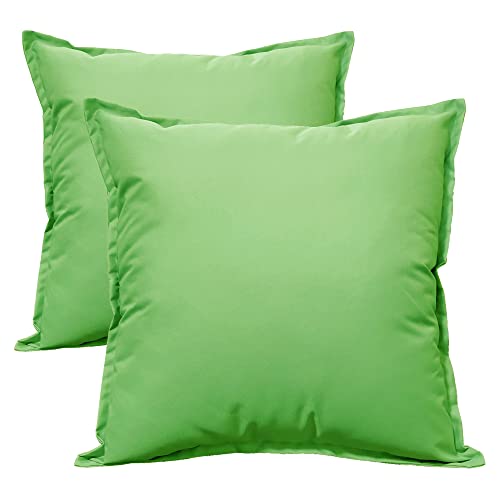 Olivia Rocco Pack of 2 Waterproof Cushion Cover Outdoor Garden Breathable Decorative Cushions Covers for Patio Bench Sofa Furniture Indoor Living