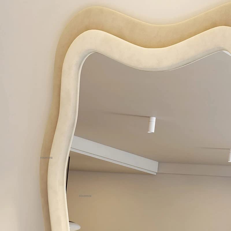 SkiPdr Household Mirrors Floor-to-ceiling full-body Mirror Small Apartment Clothing Store Wall Fitting Mirror (Argento Talla ?nica)