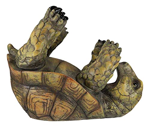 Ebros Gift Tipsy Drinking Reptile Turtle Tortoise Wine Bottle Holder Caddy Figurine Animal Pet Wildlife Nature Accent Sculpture Wine Rack Stand