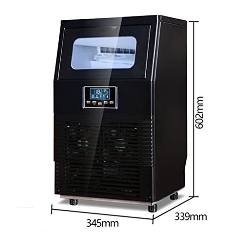 XIAOJUN 40KG/24H Ice Maker Commercial Ice Machine Household Ice Machine Tea Milk Shop Automatic Water Inlet (Color : A, Size : 345 * 339 * 602mm)