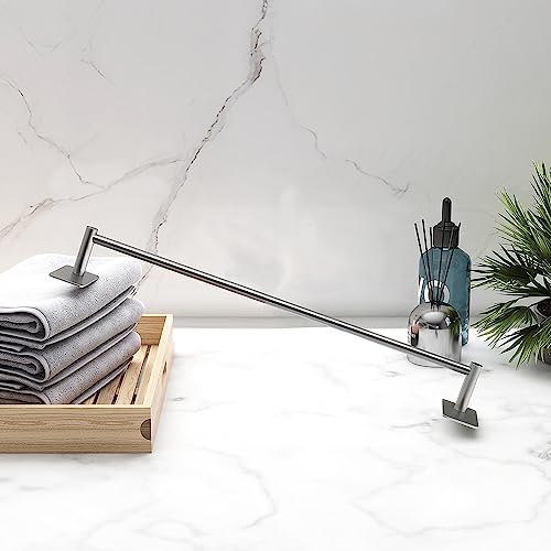 Self Adhesive Single Towel Rail,Stainless Steel Bathroom Towel Holder Tack 40 cm / 15.75 inches,Towel Rails Wall Mounted for Kitchen Bathrooms