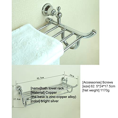 HIGOH Towel Racks,Bathroom Towel Rack Wall Mounted Towel Holder,Towel Rail Towel Holder,Bathroom Accessories Copper Towel Rack,Bathroom Hardware