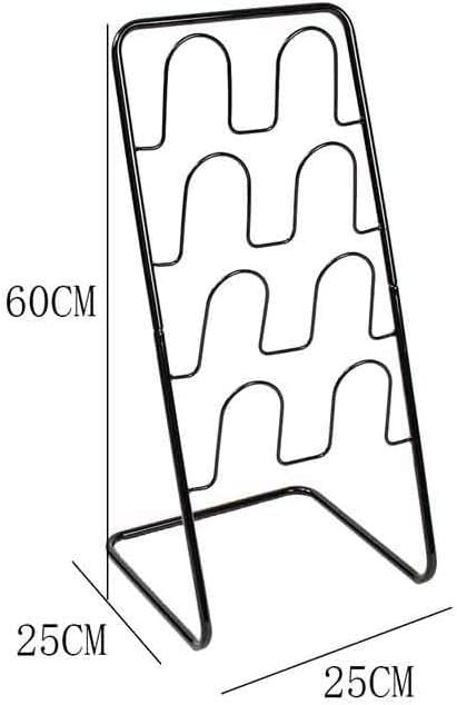 LILIKY Simple Shoe Rack, Household Toilet Drainage, Multi-layer Slipper Rack, Space-saving Shoe Storage Rack (Color : Schwarz)