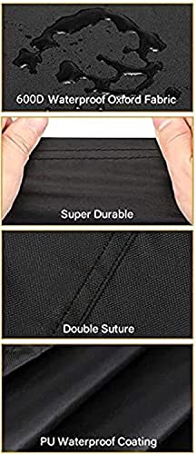 Garden Mile Outdoor Furniture Cover - L132 x W66 x H109cm Black Furniture Cover BBQ Cover Outdoor Storage Waterproof Garden Furniture Cover Barbe