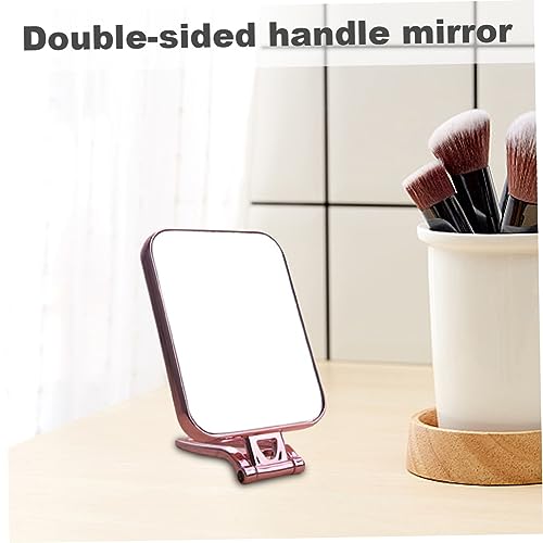 Magnifying Makeup Mirror Double Sided Vanity Mirror Handheld or Stand Travel Mirror Folding Make Up Mirror for Makeup Application Tweezing Blackh