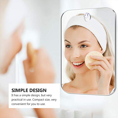 Lurrose 2Pcs Shower Shaving Mirror Lightweight Portable Fog Free Mirror Wall Hanging Small No Fog Makeup Mirror for Women Men