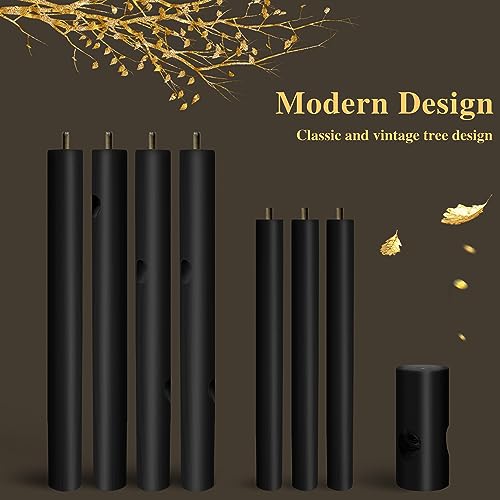 Z&L HOUSE Coat Racks Free Standing, Simple Solid Wooden Coat Tree, 8 Hooks and Adjustable Size Coat Hanger Stand, Used in the Office Bedroom Livi