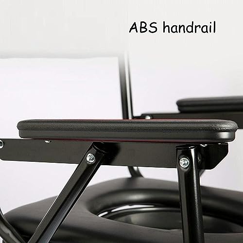 CNAOHGHN Portable Toilet Chair for Elderly People Bathroom Home Folding Bathroom Chair Stool Waterproof Nonslip Easy Assembly Chair with Toilet