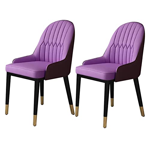 Kitchen Dining Room Furniture Chairs Kitchen Living Room Dining Chairs Set Of 2,Modern PU Leather High Back Padded Soft Seat Dining Chairs,Water