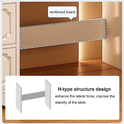 HAWEWE Vanity Desk With LED Lighted Mirror & Stool 31.4inch Vanity Table With Drawers 3 Lighting Brightness Adjustable Dressing Table For Bedroom