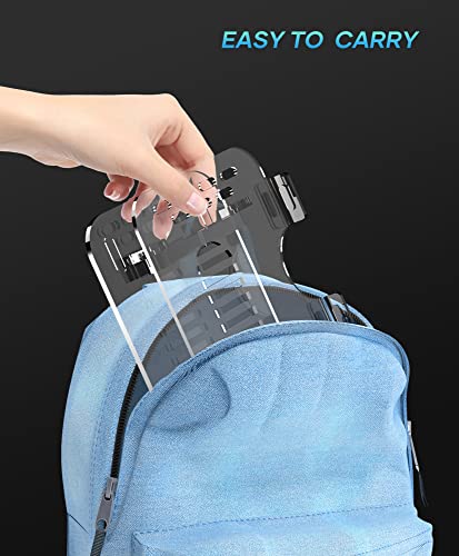 Lpoake 2023 Upgraded Acrylic Laptop Stand for Desk Clear Laptop Riser Adjustable Height White Computer Stand for Laptop Compatible with 10 to 15.