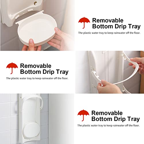 Begona Umbrella Stand Holder Indoor Umbrella Rack Hallway Wall-Mounted Umbrella Stand with Drip Tray, Umbrella Storage Fit For Long/Short Umbrell