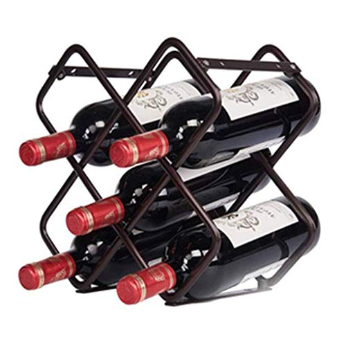 SCKTFS Stackable Wine Rack - Classic Style Wine Racks for Bottles - Perfect for Bar, Wine Cellar, Basement, Cabinet, Pantry, Etc (Color : Argento