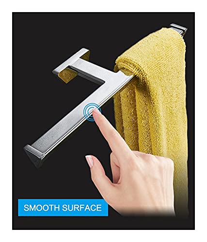 HIGOH Towel Racks,Towel Holder Towel Rail for Bathroom, Double Arm Towel Holder, Brass Towel Bar Rail, Wall Kitchen Hanger Shelf for Towels Bathr