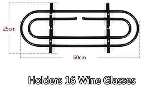 SUCHETA Hanging Wine Rack with Glass Holder and Shelf, Wine Lovers Bar Furniture& Wine Holder Ring-Shaped Wine Glass Rack Ceiling Mounted Hanging