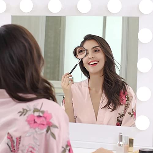 MIVAIUN 4 Pieces Detail Magnifying Mirror and Tweezers Kit Makeup Mirror Suction Cup Mirror Travel Mirror 15X 10X for Makeup Eyebrow Tweezing Mak