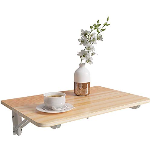 Multifunctional Wall-mounted Folding Table Home Dining Table Computer Table, Solid Wooden Wall Shelf, 60×40×16cm (L×W×H),B