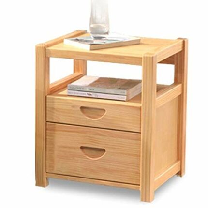 N/A Bedside Table Solid Wood Simple Bedroom Bedside Table, Mini Locker Multifunctional Bedside Table
