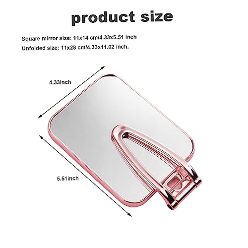 Magnifying Makeup Mirror Double Sided Vanity Mirror Handheld or Stand Travel Mirror Folding Make Up Mirror for Makeup Application Tweezing Blackh