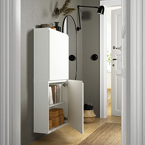 Ikea BESTÅ wall cabinet with 2 doors, 60x22x128 cm, white/Västerviken white