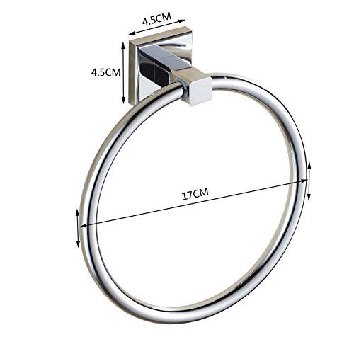 Celbon Wall Mounted Round Towel Ring SUS 304 Stainless Steel Towel Rail Chrome Modern Towel Holder for Bathroom and Kitchen