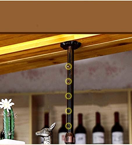 SUCHETA Hanging Wine Rack with Glass Holder and Shelf, Simple Style Iron Hanging Wine Glass Rack, Wine Rack Decoration, Hanging Glass Holder, Ups