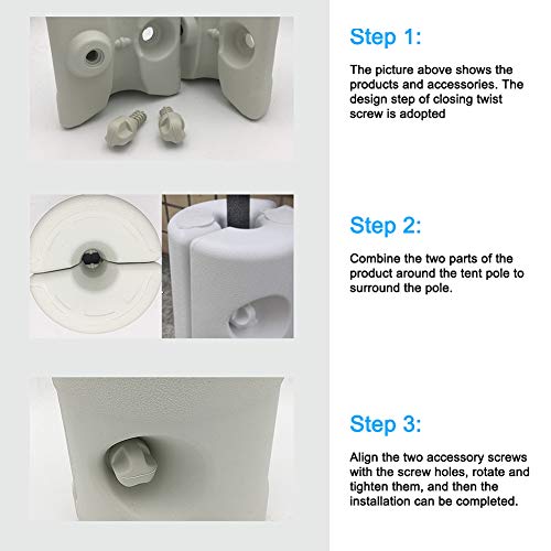 MOVKZACV Plastic Gazebo Leg Weights,Outdoors Gazebo Tent Weight Feet Drum Fill,Durable Weatherproof Umbrella Holder for Outdoors Marquee, Party T