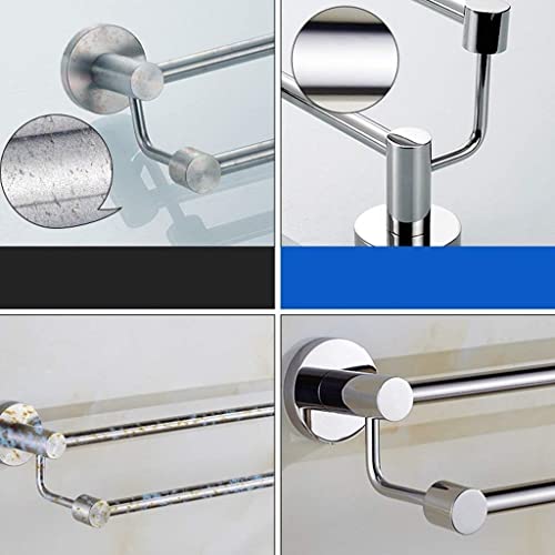 Towel Bar 304 Stainless Steel Towel Rack Double Towel Bracket Lever Towel Rail Wall Hanging Towel Holder for Bathroom Balcony Kitchen Towel Hangi