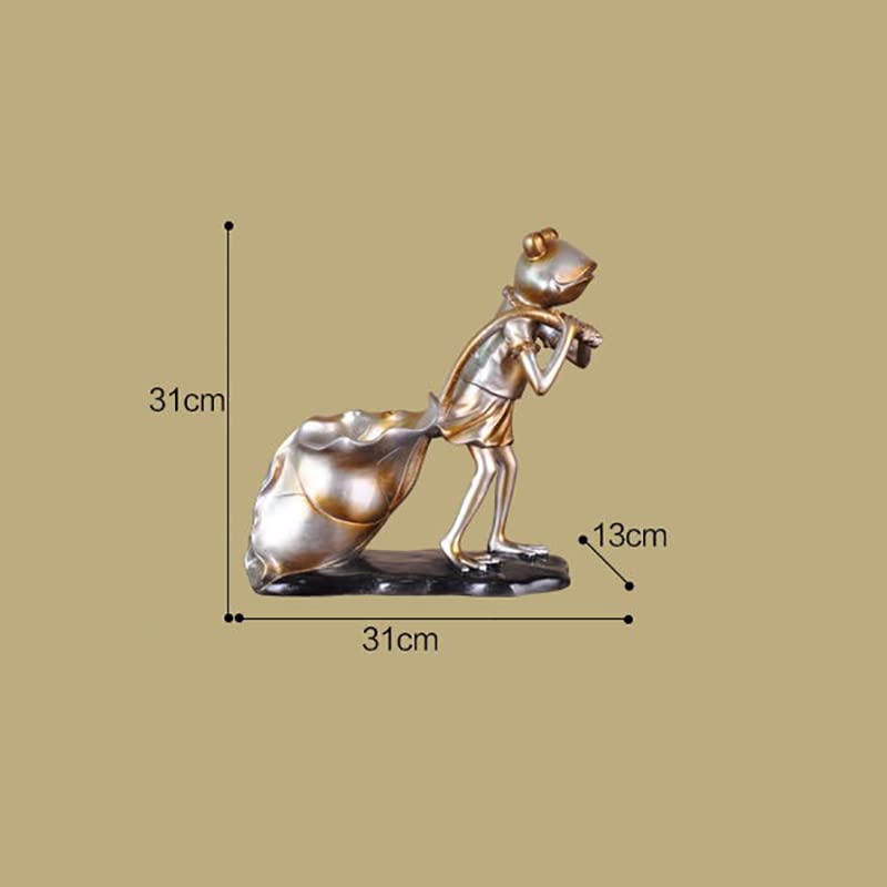 DISHENGZHEN Wine Rack Nice Restaurant Decor Resin Crafts, Cart Frogfigurine Shaped Wine Bottle Holder, Wine Rack shelf Resin Sculpture Practical