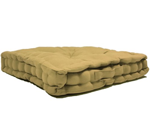 Luxury 100% Cotton Comfortable and Durable CHUNKY SQUARE SEAT PAD BOOSTER / CUSHION Ideal For Home, Office and Garden or Great Comfort for Pregna