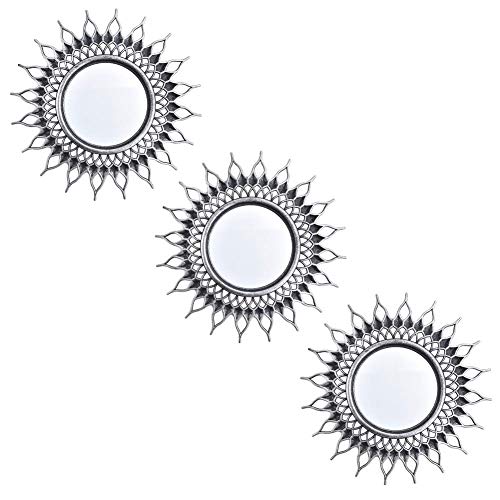 Small Wall Mirrors Decorative Set of 3 | Black and Gold Round Mirrors for Wall Decor Bedroom Living Room | Circle Mirror Wall Decor | Decorative