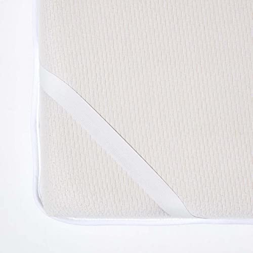 HOMESCAPES Double Super Fill Mattress Topper Extra Thick 500 GSM Hypoallergenic Oeko-Tex Certified Topper with 100% Cotton 200 Thread Count Cover