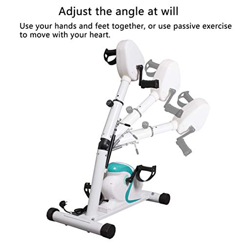 LUNEZY Electronic Physical Therapy Rehab Bike Trainer Exerciser, Cycle Arm Leg Pedal Exerciser, Adjustable Stroke Resistance, Suitable for Handic