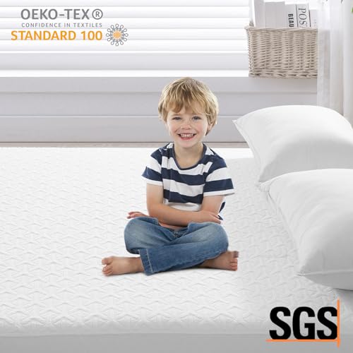 MERITLIFE Premium 100% Waterproof Queen Size Mattress Protector Cooling Mattress Pad Cover Bamboo Fabric Dorm School Soft Breathable Fitted 8"-21