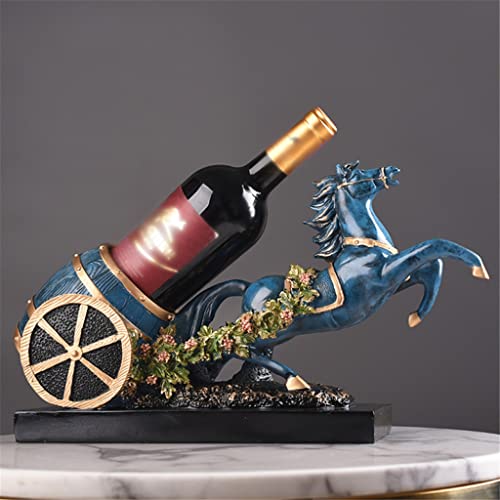 LUKEO Retro war car statue wine rack decoration war horse wine barrel wine bottle holder wine crafts ornaments
