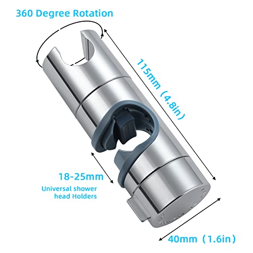 Shower Head Holders, BBLIKE Hand Shower Bracket Replacement 18-25MM Adjustable Replacement Shower Holder Chrome Plated Shower Bracket