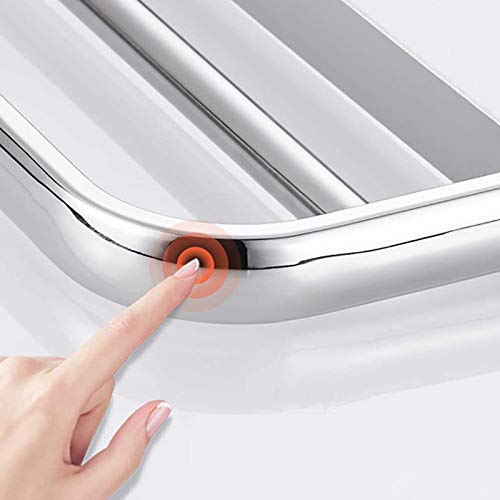 Towel Rack Wall Mounted Stainless Steel Anti Rust Double Towel Bar Bathroom Towel Holder Self Adhesive Towel Rail in the Kitchen Bedroom Hotel