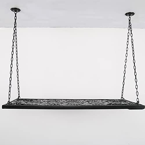 ULAINE Ceiling Wine Racks, Industrial Iron Shelf, Home Ceiling Decorative Storage Rack, Restaurants Bar Kitchens Decoration Display Shelf, Wine H