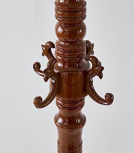 VITA FELICE Retro Wooden Coat Rack, Clothes Stand, Hat Handbag 12 Hooks Hanger Sturdy Freestanding Coat Rack for Clothes/Bags/Hats for Home/Offic
