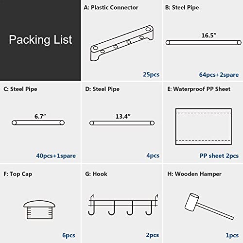 Tribesigns Shoe Rack Organizer, 32-40 Pairs Storage Shelf, 9 Tiers Stand, for Closet, Boot Organizer with 2 Hooks, Stackable Tower
