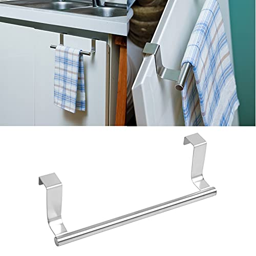 Over Door Towel Bar, Over Door Towel Rail, Over the Cabinet Towel Rail Over The Door Tea Towel Holder Towel Rack No Drilling for Kitchen and Bath