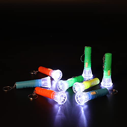 FRIUSATE 20Pcs Mini Torches Keyring Small LED Keyring Torch LED Keychain Torch Mini Pocket Torches for Kids Party Bag Fillers, Reading