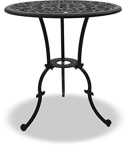 Centurion Supports BANGUI Garden & Patio Black Cast Aluminium BistroTable