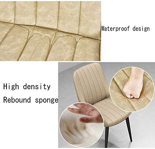Modern Kitchen Dining Room Chairs Set Of 4 Dining Chairs Leather Soft Seat Living Room Chairs Non-Slip Metal Legs Kitchen Chairs For Reception Of