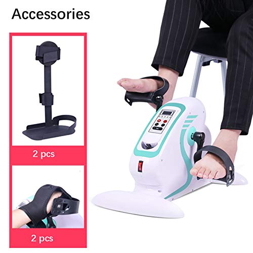 LUNEZY Assisted Bicycle Electric Rehabilitation Bike Pedal Trainer Mini Cycling with Protective Gear Fitness Exercise Bike Rehab Trainer for Hand