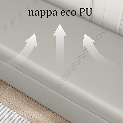 Storage Ottoman Bench for Bedroom, PU Ottoman with Storage And Safety Hinge, Modern Entryway Bench Seat Shoe Rack Bench with Metal Legs, for Bedr