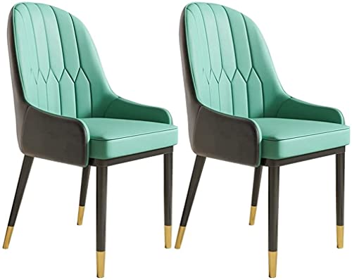 dining chair Office Reception Chairs Business Dining Chairs Set Kitchen Modern Kitchen Dining Chairs Set of 2 Water Proof PU Leather Side Chair w