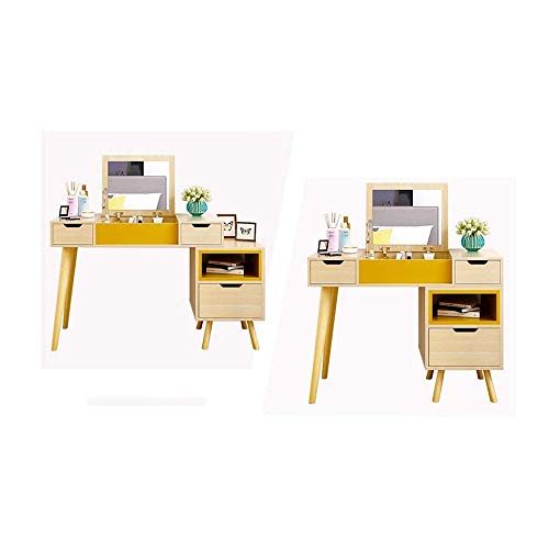 JYDQM Dressers For Bedroom Minimalist Nordic Style Makeup Table With Light Small Apartment Dressing Table Makeup