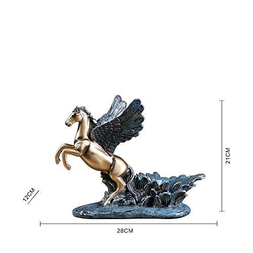 n/a Antique Flying Horse Art Model Pegasus Wine Rack Artwork Rack Party Cabinet Sculpture Home Decoration Accessories